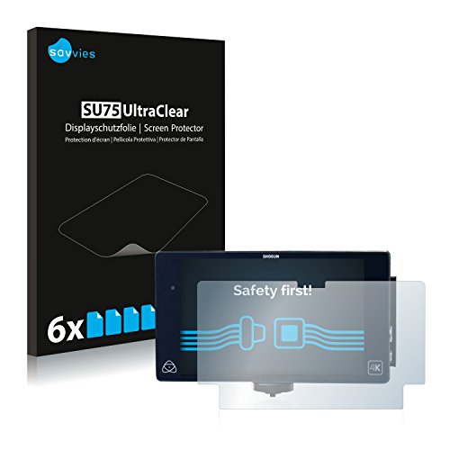 6x Savvies Displayschutzfolie für Atomos Shogun Folie Schutzfolie Displayfolie - Klar