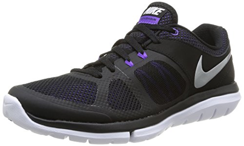 Nike Nike Flex 2014 Rn, Womens Running Shoes, Multicolour (Blk/Mtllc Slvr/Hypr Grp/White), 3.5 UK