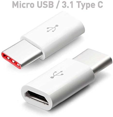 Micro USB to USB-C Type 3.1 Adapter - White Cable