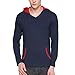 Hoodies-Vneck Full Sleeve-Kangaroo Pocket-Navy RS.449.00