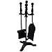 Price comparison product image Home Discount® 4 Piece Oxton Fire Companion Set Fireplace Fireside , Black