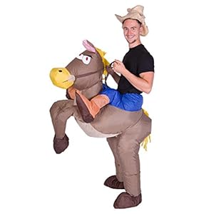 Disfraz hinchable Vaquero en caballo Adulto Bodysocks®
