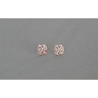Selia Lebensbaum Ohrstecker Glücksohrring Rosegold Geschenk handgemacht Modeschmuck Schmuck, minimal, studs, Statement