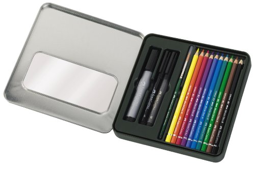 Faber-Castell 117540 – Metalletui mit 10 Albrecht Dürer Aquarellstiften, 2 Pitt Artist Pens + 1 Big Brush - 4