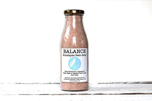 Balance Himalayan Bath Salts with Rose Geranium, Cypress & Clary Sage essential oils 500g