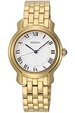 Seiko Ladies Damen Uhr analog Quarzwerk mit Edelstahl vergoldet Armband SRZ520P1