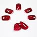 Bling Art False Nails French Manicure Red Fire me Up Full Cover Medium Tips UK
