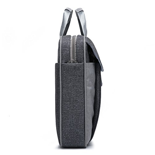 CoolBELL 15 6 Zoll Laptop Tasche Nylon Schultertasche mehrfach Abteil Messenger Bag Handtasche Tablet Aktentasche f  r Laptop   Tablet   Macbook Grau