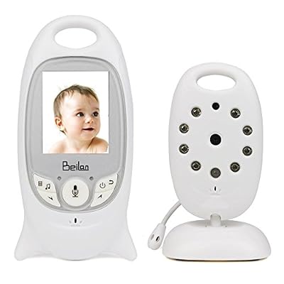 BeiLan Ecoute-Bébé 2" LCD Ecran Vidéo Babyphone Nocturne Vision Baby Monitor Bébé Moniteur Température Surveillance Vidéosurveillance 2.4GHz Bidirectionnelle Deux Voies Sans Fil Sécurité Caméra pour Baby