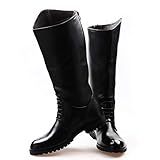 2.Men kniehohe Lederstiefel ist aus hochwertigen Materialien, Langer Stiefel abriebfest genug für Ihren täglichen Trage Motorrad-Radfahrer-Reitpferd Schnee Regen.