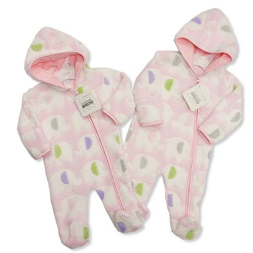 Cute & snuggly all in one Elephant design by Nursery Time - Pink - 0-3 Months