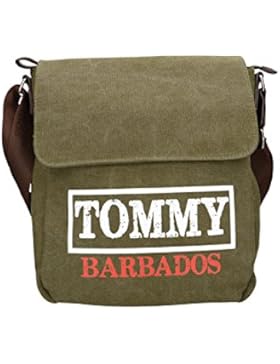 Umgehängt herren TOMMY BARBADOS bandolier taschen kleine mehrfach grau