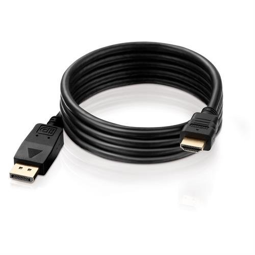 HDSupply X-DC055-030 DisplayPort auf HDMI Kabel , vergoldete Kontakte, 3,0m, schwarz - 3