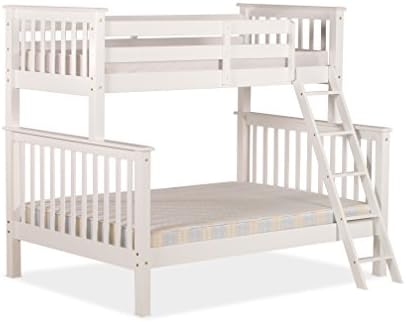 3FT OVER 4FT6 AMANI CHILTERN BUNK BED IN WHITE WITH 2 MEMORY FOAM 5000 MATTRESSES AND UNDERBED DRAWERS