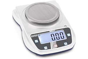 KERN Bilancia di precisione compatta versatile con vassoio in acciaio inox, 500 g/0,01 g