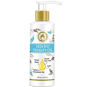 Mom & World Skin Bio Therapy Oil For Stretch Marks, Scars & Skin Toning - 200Ml (With Argan Oil, Cocoa Butter)