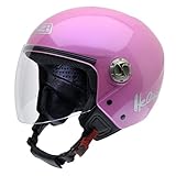 Pantalla 3D termoformada NZI 050203G203 Helix IV Metal Casco de Moto, Color Rosa, Talla 54 (XS)