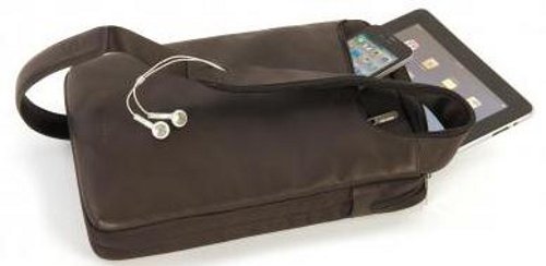 Tucano Fina Leder Tasche für Apple iPad/Netbooks 29,5 cm (11,6 Zoll) Größe XS braun - 5
