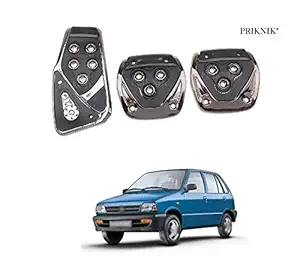 PRIKNIK Anti-Skid Car Pedals(Manual Shift) 3 Pcs Sports kit Pad Covers Set Compatible with 800