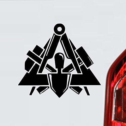 myrockshirt Maurer Zunftzeichen Wappen Symbol Handwerk ca. 20 cm Aufkleber,Autoaufkleber,Sticker,Decal,Wandtattoo, aus Hochleistungsfolie,UV&waschanlagenfest,Lack,Scheibe,Wandtattoo,