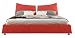 Produktbild IQ Bed Modell New York Polsterbett, rot, 200 x 160, Kopfteil 91 cm hoch
