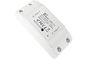 proAMEDEN Interruptor inteligente con WiFi, 220 V, Smart Switch WiFi, app Tuya/Smart Life, compatible con Alexa y Google Home (WIFI 10A). (1, White)