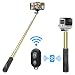 Produktbild MoKo Selfie Stick mit Fernbedienung, Leichtes Gewicht Twist & Lock ausziehbares Einbeinstativ aus Aluminium, Drahtloser Fernauslöser, Verstellbare Selfie-Stange für iPhone XS/XS Max/XR, Golden