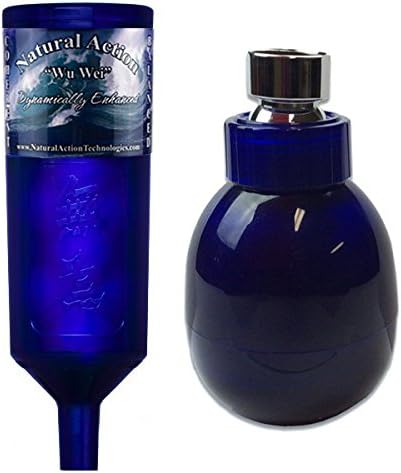 Natural Action Technologies Dynamically Enhanced Structured Water Unit Bundle โ Portable + Shower Head, Cobalt Blue