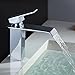Produktbild Homelody Chrom Wasserfall Wasserhahn bad Waschbeckenarmatur Waschtischarmatur Einhebelmischer Waschtischbatterie Badarmatur Armatur für Bad