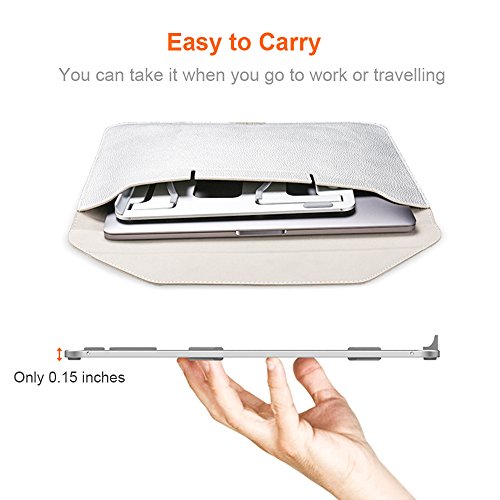 Foldable Aluminum Laptop Stand  Ergonomic Cooling Portable Notebook Mount  Adjustable Stand Holder for 10  -15  Macbook  Acer  Asus  Dell  HP  Lenovo 