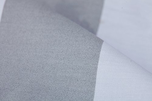 Louisiana Vertical Grey & White Stripe Duvet Cover Set Bedding 100% Cotton 200 Thread Count, Double