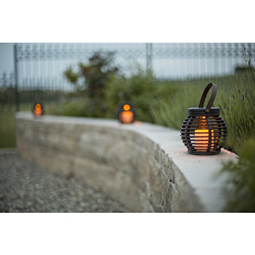 insatech Solar LED Leuchte Rattanleuchte 2er Set MINA Solarleuchte Tischleuchte - 3