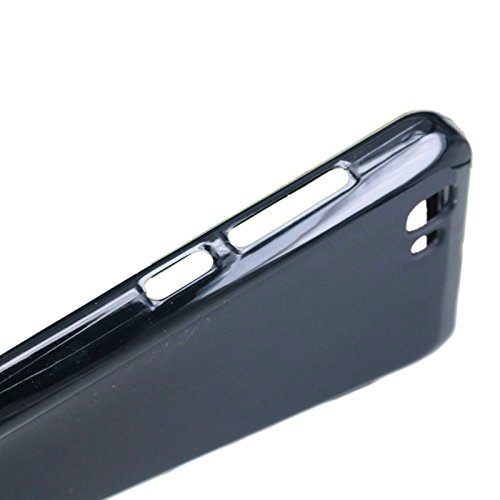 TBOC Pack  Funda de Gel TPU Negra   Protector Pantalla Vidrio Templado para ZTE Blade A610  5 0 Pulgadas   Funda de Silicona Ultrafina y Flexible  Protector de pantalla Resistente a Golpes  Ca  das y Ara  azos 