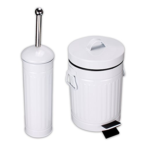 Eleganter Abfallbehälter & Toilettenbürstenhalter "KeepClean" aus Metall in modernem Design