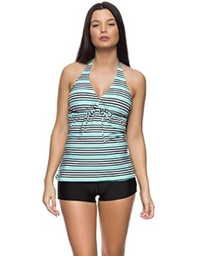 Eleganter Neckholder Push Up Tankini von Octopus Badeanzug f3957-1094