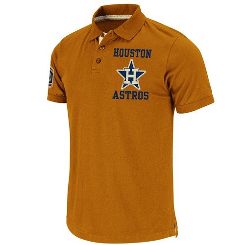 Houston Astros Cooperstown Majestic Amsterdam Vintage Polo Shirt Chemise