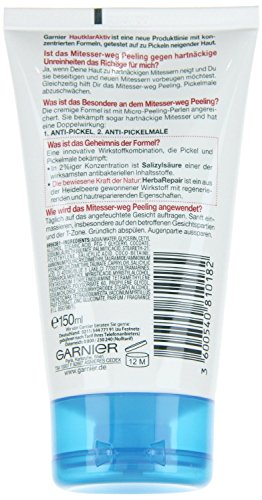 GARNIER Hautklar Aktiv Anti-Pickel Peeling / Gesichtspeeling und Gesichtsreinigung gegen Pickel und Unreinheiten, 3er Pack – 3 x 150 ml - 2