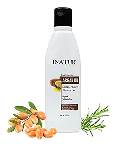 Inatur Moroccan Argan Shampoo | For Dry & Frizzy Hair | Hair Growth | Boosts Shine | Hair Strengthening & Hair Repair | Sulphate Free | Paraben Free | 100ml