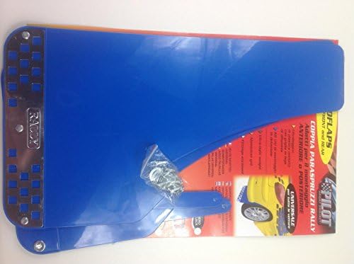 Blue competition rally road car mudflaps universal mud flap screw on plastic