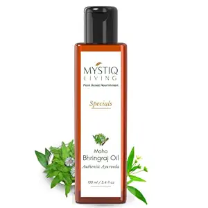 Mystiq Living Specials - Maha Bhringraj Hair Oil,100ML | 9 Ayurvedic Extracts