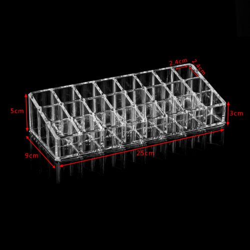 TRIXES Kosmetik- und Lippenstifthalter, Organisator aus klarem Acrylglas - 3