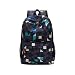 Produktbild Uokoki Nylon-Frauen-Mädchen-Rucksack Geometrische Muster-Reise-Sportschule Schultertasche Rucksack-Handtasche