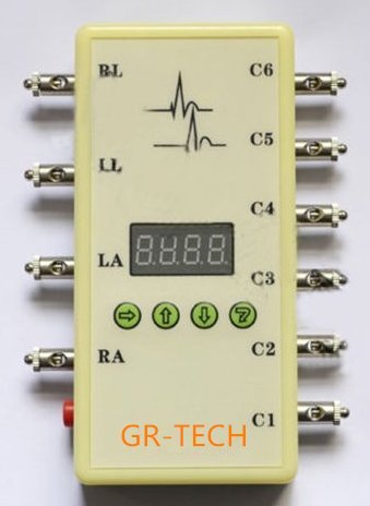 gr-tech strumento® ECG simulatore di segnale LED display ECG generatore di segnale 10 - 200BPM New