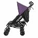 Obaby Apollo Black/Grey Twin Stroller and Black Footmuffs (Purple)