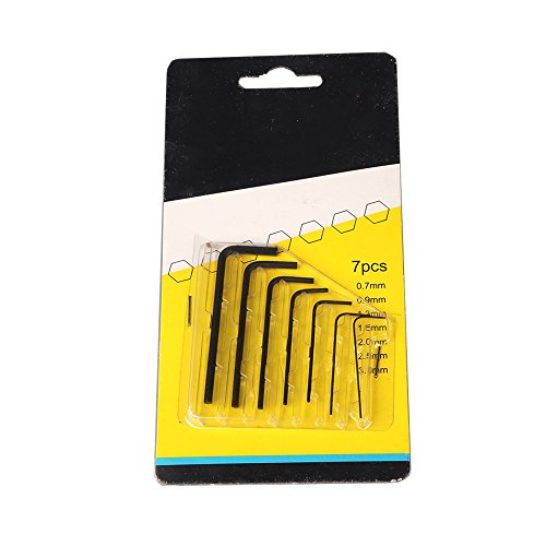 7 PCS Mini Inbusschlüssel Satz 0.7mm/0.9mm/1.3mm/1.5mm/2mm/2.5mm/3mm metrisch - 8