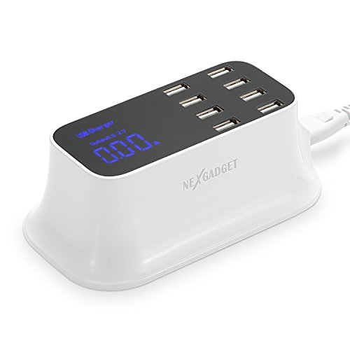 NEXGADGET-USB-Charging-Station-8-Ports-USB-Deaktop-Wall-Charger-YC-CDA19-40W8A-Desktop-Charger-Travel-Adapter-with-LED-Display-for-iPhone-iPad-Samsung-Galaxy-Mobile-Phones-Updated-Version