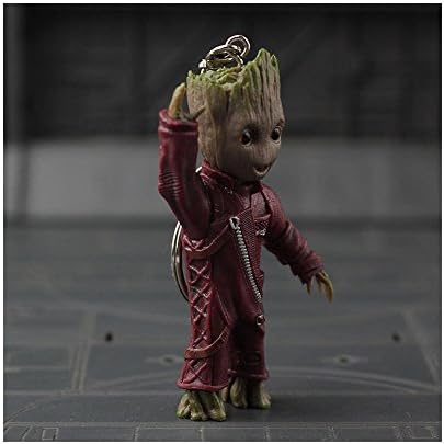 Guardians Of The Galaxy Baby Groot Body Knocker On Stereo Toy Gift Keychains. (Waving Hand Baby Groot)