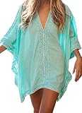 pareo prato verde ✓DISEÑO ÚNICO: el vestido de Bikini que cubría el cuello presentaba cuello en V y encaje floral, corte holgado, pero muestra tu curva más encantadora.