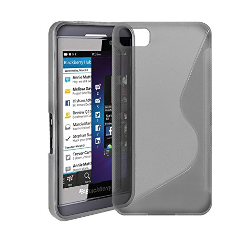 G-HUB® - BlackBerry Z10 Protective Bendy Soft Gel Case - Funda Blando Flexible en NEGRO