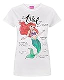 Cuello redondo y manga corta. Disney The Little Mermaid Ariel Women\'s T-Shirt (XL)